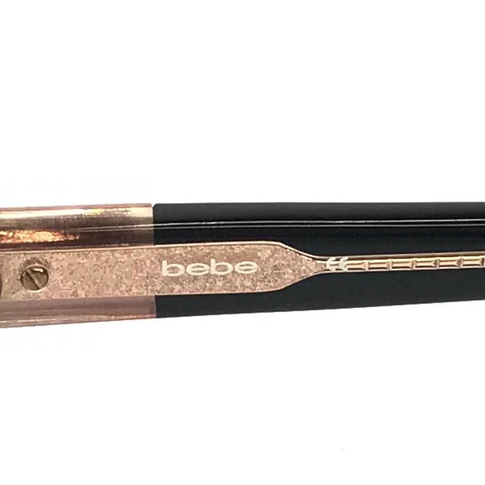 Bebe Eyeglasses Frames LADY VEGAS BB5082 001 JET Black Clear Crystals 52-16-135